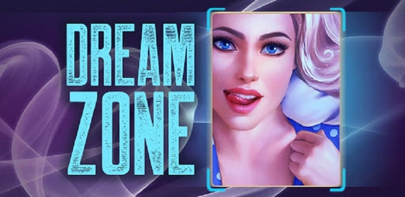 alt text: Hình ảnh giao diện game Dream Zone: Dating Simulator với nhân vật nam và nữ đang đứng cạnh nhau.