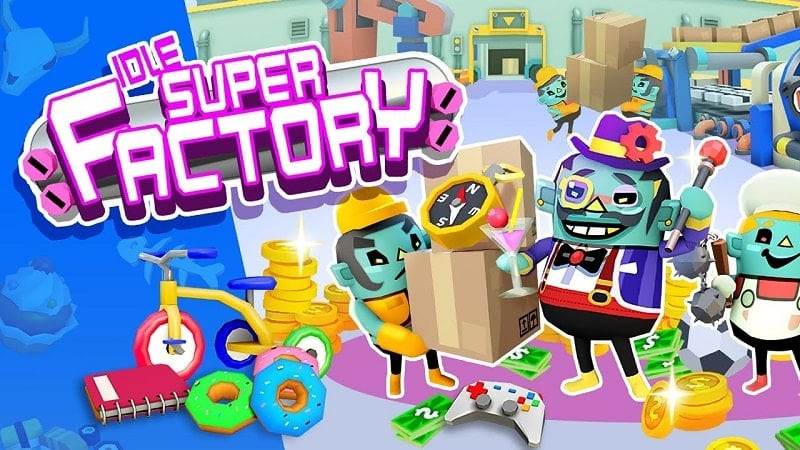 alt text: Hình ảnh giao diện game Idle Super Factory