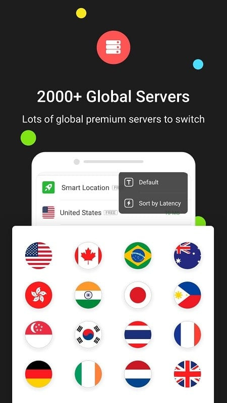 UFO VPN MOD APK app interface on an Android phone, showcasing security and connection features