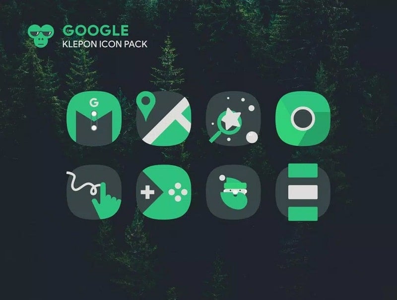 App icons categorized by function.