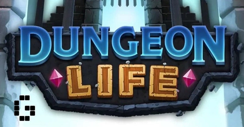 alt text: Hình ảnh hiển thị giao diện game Dungeon Life với các nhân vật và quái vật