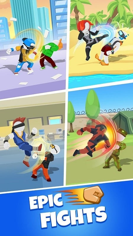 Several unlockable characters in Match Hit MOD APK.