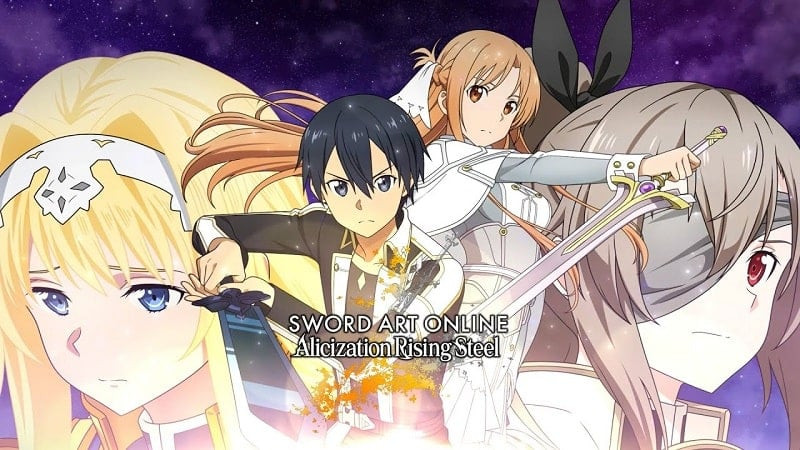 Alt text: Hình ảnh Kirito và Alice trong SAO Unleash Blading