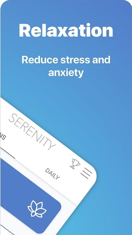 Meditation exercise example within the Serenity app