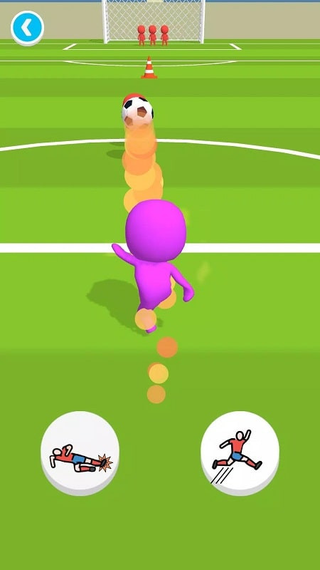 alt text: Hình ảnh minh họa cách tải và cài đặt game Soccer Runner APK trên điện thoại Android.