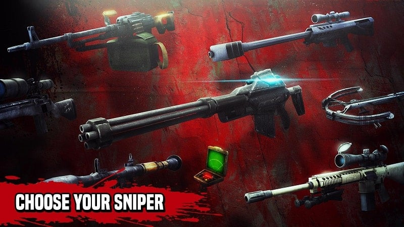 alt text: Hình ảnh minh họa cách tải Zombie Hunter Sniper mod, hiển thị giao diện tải xuống trên điện thoại.