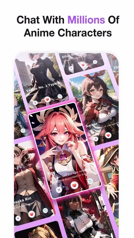 alt text: Hình ảnh minh họa cho việc chơi game Anime Chat trên hệ điều hành Android