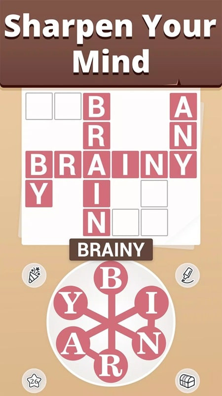 alt text: Hình ảnh minh họa game Vita Crossword for Seniors trên điện thoại Android.