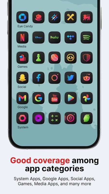 Phone Interface with Athena Dark Icon Pack