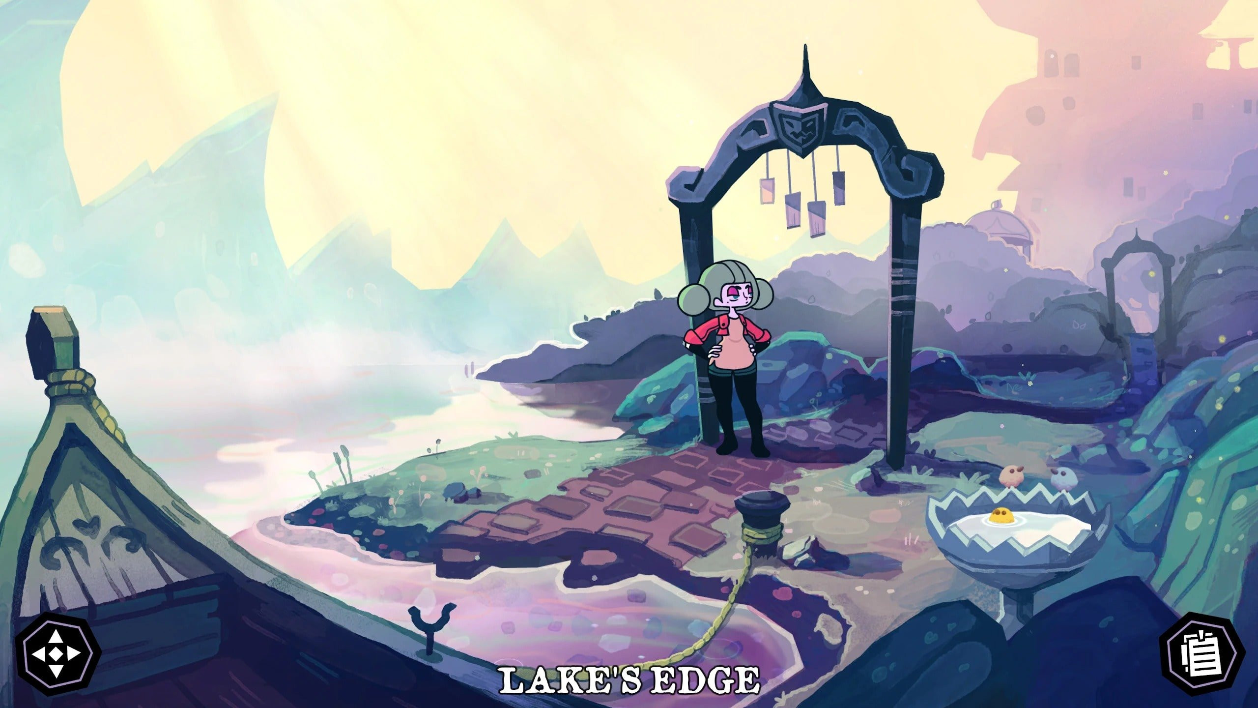 The protagonist investigating in Tangle Tower