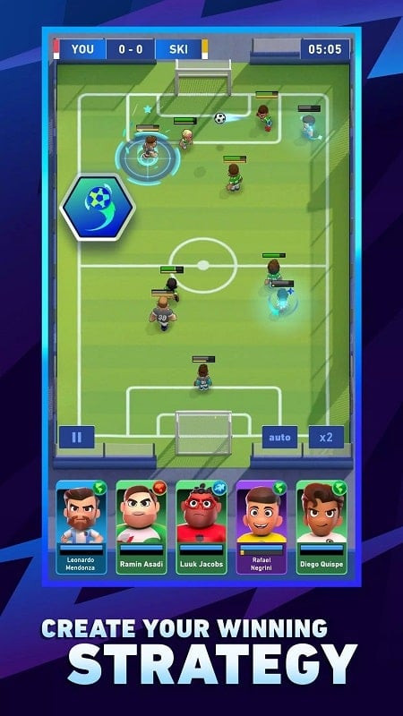 alt text: Hình ảnh minh họa phiên bản MOD APK của AFK Football