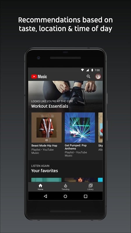 Creating a playlist on YouTube Music MOD APK.