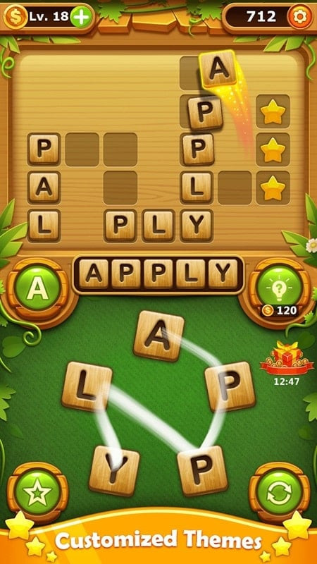 Word Cross Puzzle gameplay on a mobile device.