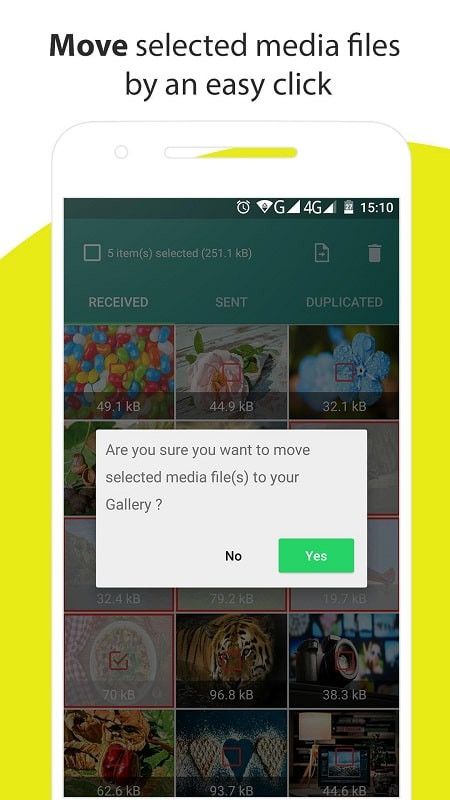 Cleaner for WhatsApp app on a phone