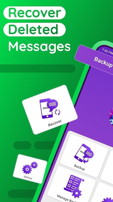 Recover Deleted Messages MOD APK app illustration