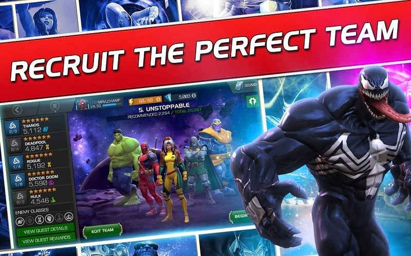 alt text: Hình ảnh minh họa việc thành lập liên minh trong Marvel Contest of Champions