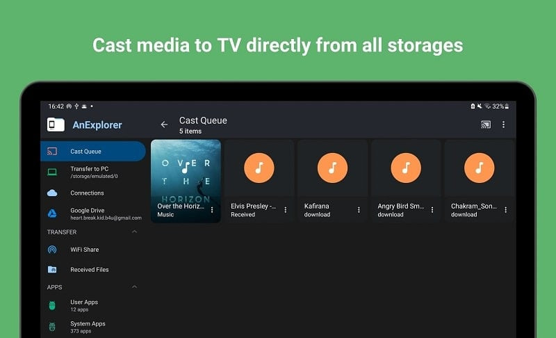 Watching a movie directly on TV using the File Manager TV USB OTG Cloud app