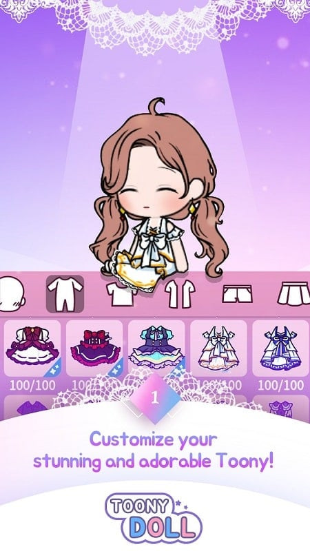 Mini-game in Toonydoll MOD APK to help players earn money for shopping