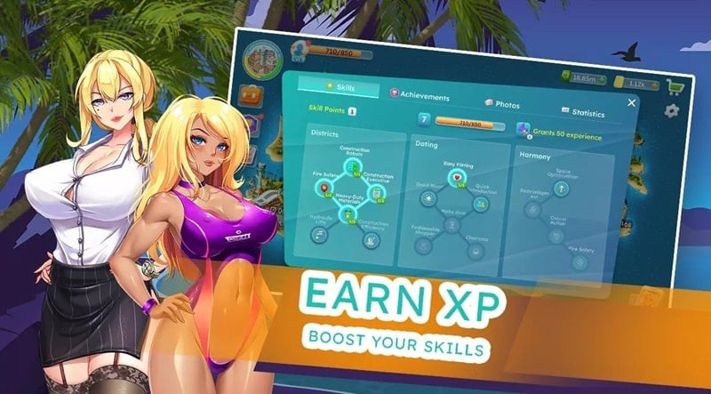 alt text: Hình ảnh một khu nghỉ dưỡng sang trọng trong game Sexy Beaches