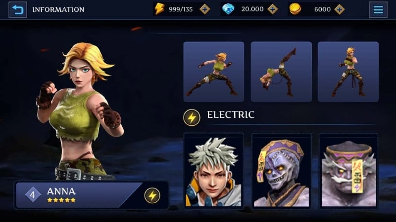 alt text: Hình ảnh một màn chơi trong Legend Fighter với bối cảnh huyền bí