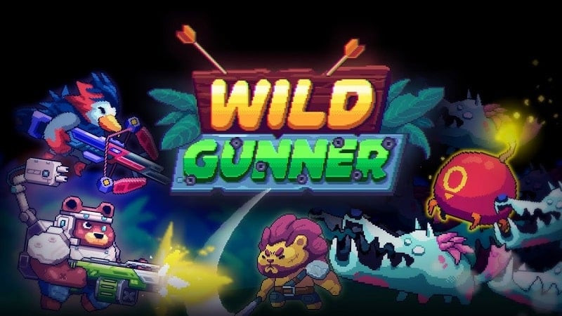 alt text: Hình ảnh nhân vật chính trong game Wild Gunner đang chiến đấu với quái vật