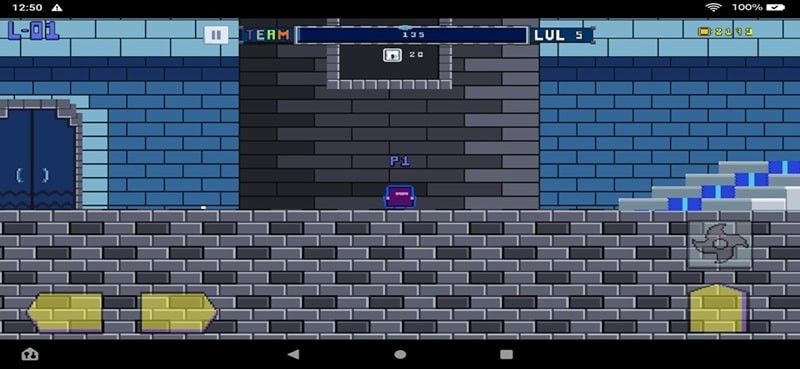 Pixel art screenshot of a character in Mobile World of Naples using a special skill against a monster.