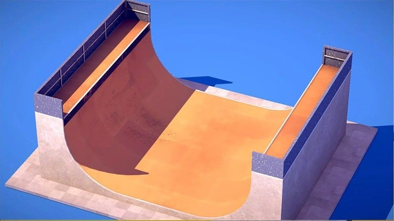 Ramp Rider character performing a grind trick on a rail.