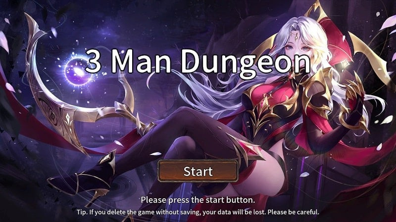 alt text: Hình ảnh quảng cáo game Dungeon Of Three Man với ba nhân vật chính