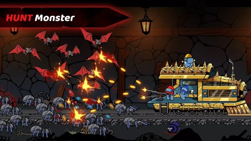 Monsters Survivor Google Play Store promotional image: the hero stands ready for battle.