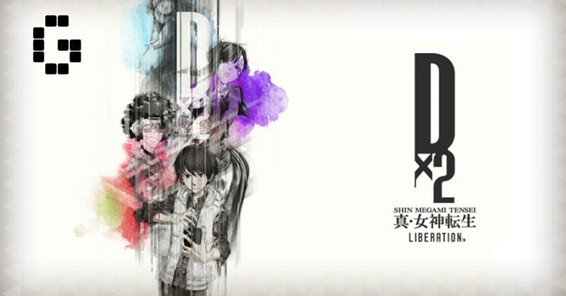 alt text: Hình ảnh quảng cáo game Shin Megami Tensei D×2 với các nhân vật và quỷ