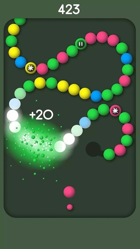 Advertisement for downloading Snake Balls on Android