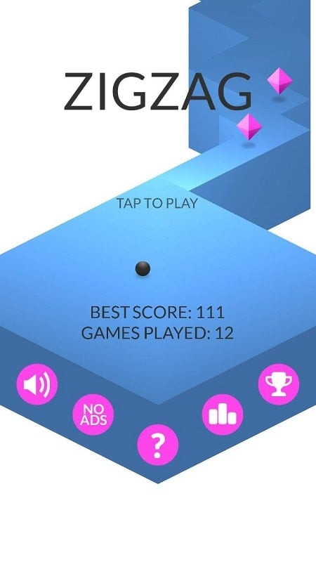 ZigZag MOD APK download button screenshot