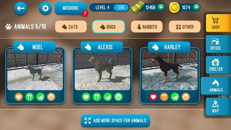 alt text: Hình ảnh trang trại trong game Animal Shelter Simulator