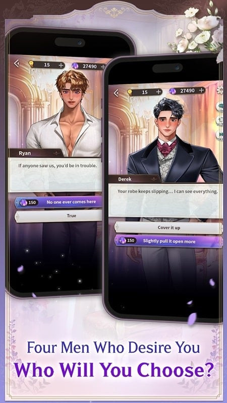 alt text: Hình ảnh trong game Gentleman's Proposal, cảnh kết hôn lãng mạn