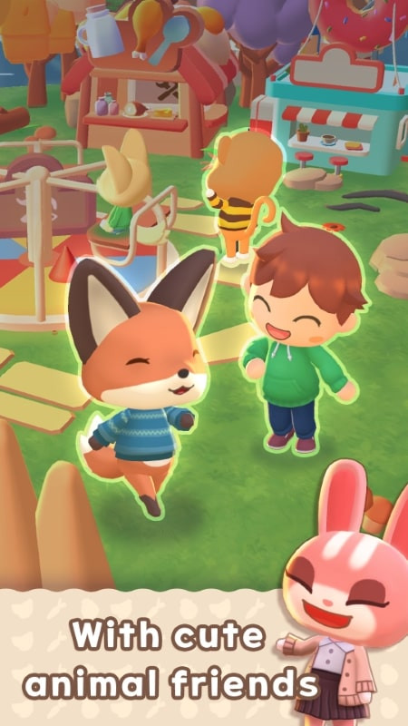 Cute animal characters in Merge Camp