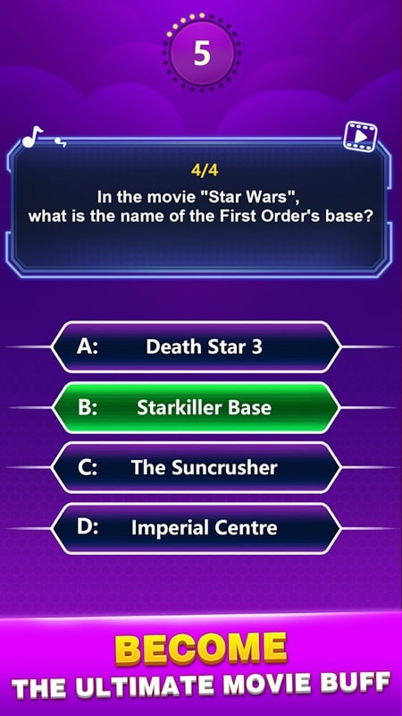 Movie Trivia MOD APK showcasing the variety of movie genres