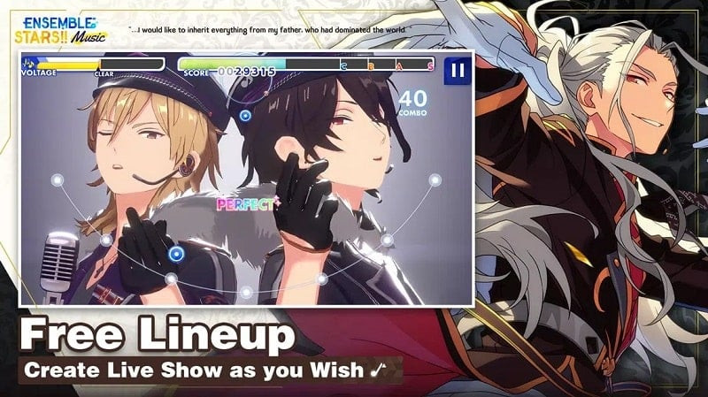 alt text: Hình ảnh văn phòng trong game Ensemble Stars Music với nội thất sang trọng