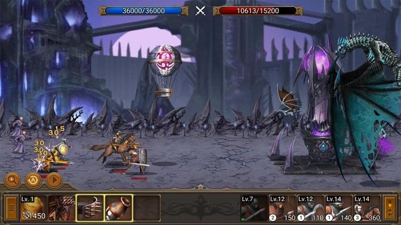 Kingdom Wars 2 warrior in-game