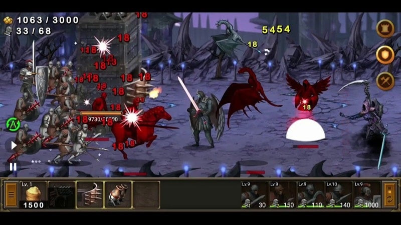 Kingdom Wars 2 warrior in-game