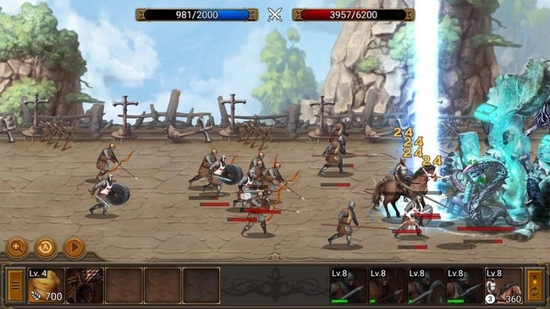 Kingdom Wars 2 warrior in-game