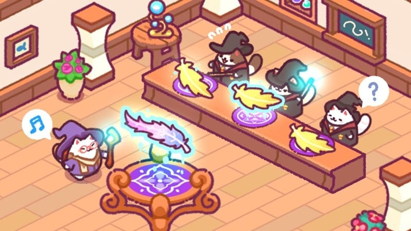 Cat Magic School MOD APK gameplay screenshot