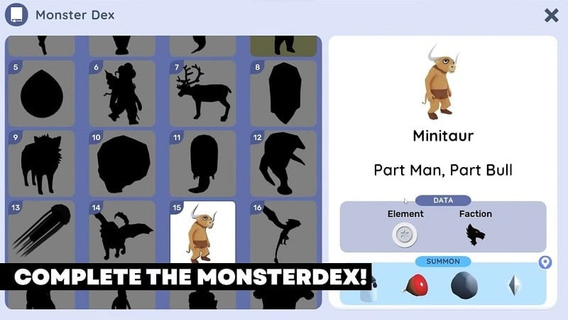 alt text: Màn hình game Monster Museum phiên bản mod apk