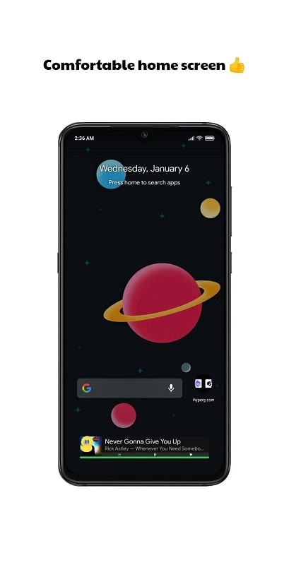 Milky Launcher Pro with a minimalist and modern interface