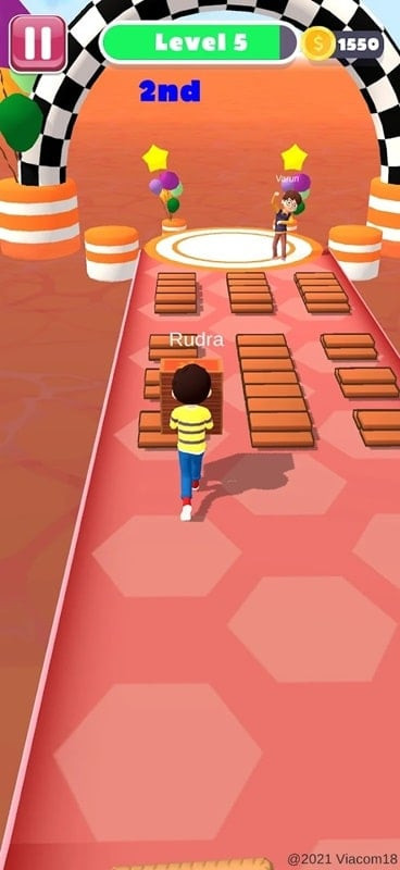 Various building materials in Rudra Shortcut Race 3D, including stone bricks, wooden rafts, and other materials.