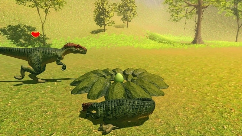 alt text mô tả hình ảnh khủng long Allosaurus trong game Allosaurus Simulator