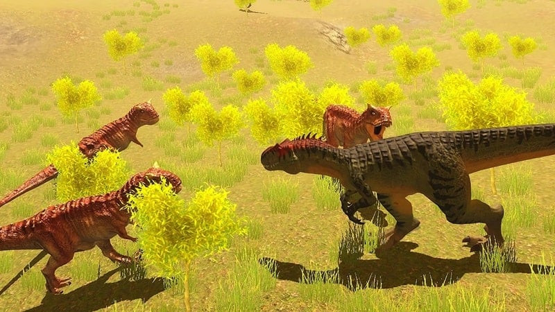 Allosaurus in its natural habitat