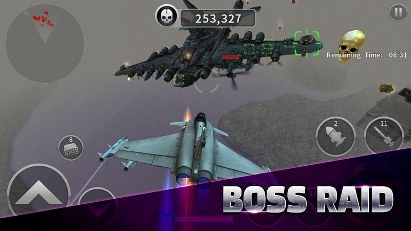 alt text: Nâng cấp trực thăng trong GUNSHIP BATTLE: Helicopter 3D