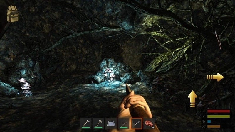 alt text: Ngôi nhà được xây dựng bằng gỗ trong game Survive: The Lost Lands.