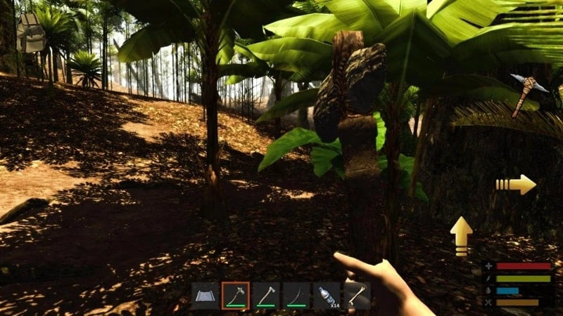 A player gathers wood in Survive: The Lost Lands.