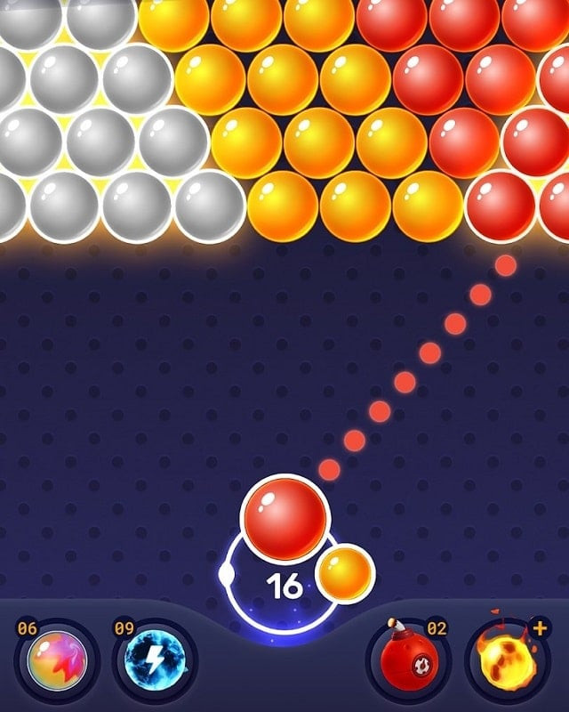 Character aiming in Bubble Shooter Games.